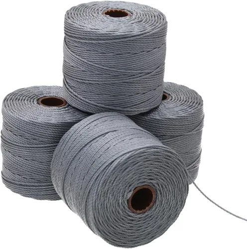 Miniatura 46 de The Beadsmith S-Lon Cordón para Cuentas – Cordón de Nylon Torcido de 0.5 mm para Ensartar, Paquete de 4, Mezcla de Neutrales Fríos, TEX210, 77