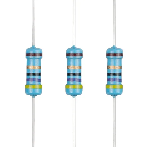 Miniatura 68 de 100 resistencias de 1 ohm 1/2 W (0.5 vatios) ±1% tolerancia de película metálica, resistencia fija de múltiples valores de resistencia opcional