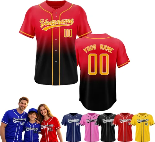 Miniatura 15 de Camiseta de béisbol personalizada, nombre del equipo, número de equipo, logotipo, camisetas impresas cosidas, uniformes deportivos, regalos