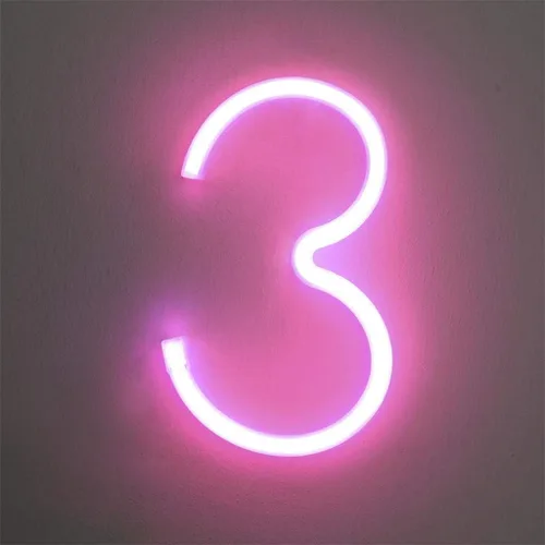 Miniatura 35 de Letrero de neón, letras de neón, letras del alfabeto de neón iluminadas, letras con luces LED, letras de marquesina iluminadas, batería, USB, rosa