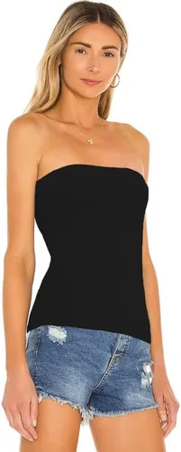 Miniatura 4 de Camisetas largas de algodón para mujer, sin tirantes, sexy, bandeau, 3 piezas