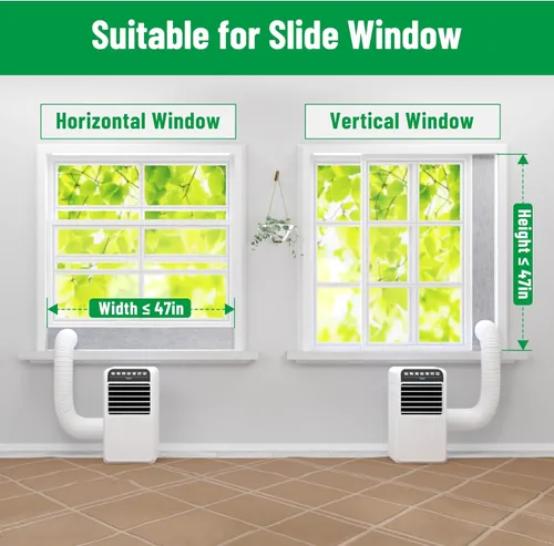 Miniatura 8 de Forestchill - Kit de ventilación de aire acondicionado portátil con paneles de espuma aislante, 3 paneles de sellado de ventilación de CA ajustables