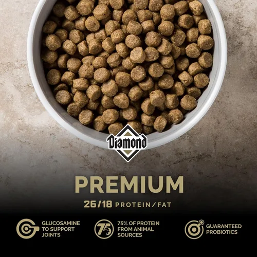 Miniatura 3 de Diamond Alimento seco para perros adultos de alta energía 24/20 para perros altamente activos, deportivos y de trabajo, bolsa de 50 libras
