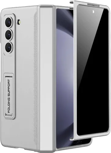 Miniatura 20 de Miimall Funda para Samsung Galaxy Z Fold 5 con protector de pantalla de privacidad, soporte ajustable integrado y protección magnética de bisagra