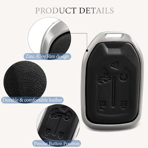Miniatura 4 de OFFCURVE Compatible con funda para llavero GMC, estuche para llavero para Chevy Suburban Tahoe Terrain Acadia Yukon Silverado GMC Sierra 1500 2500HD