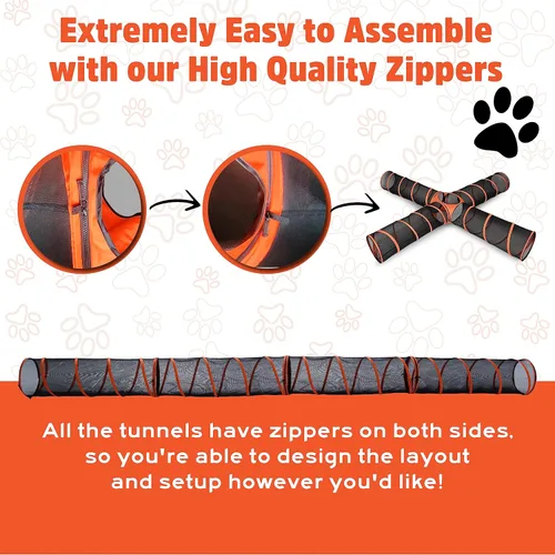 Miniatura 4 de Hide N Side Túneles de Juego para Niños, Túnel Desmontable para Interior y Exterior para Niños, Perros, Bebés, Niños Pequeños, Juguetes para Regalo