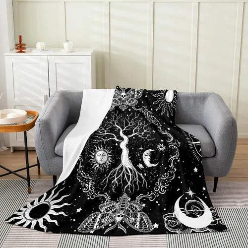 Miniatura 22 de Erosebridal Manta de murciélago de Halloween de 30 x 40 pulgadas, para todas las estaciones, con estrellas y galaxias, para niños, decoraciones
