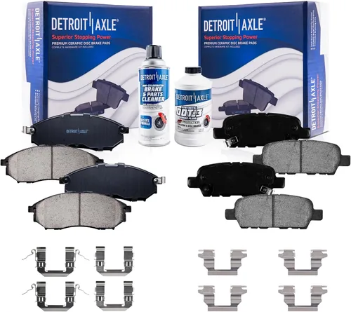 Miniatura 88 de Detroit Axle - Pastillas de freno traseras para Mercedes-Benz C230 C240 C280 C320 C350 CLK320 CLK350 CLK430 E300 E320 E420 E430 SLK350, pastillas