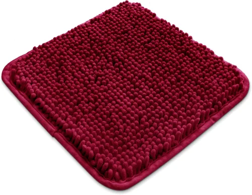 Miniatura 28 de Yeaban Alfombras pequeñas de baño de felpilla de 12 x 12 pulgadas, absorbentes y lavables, antideslizantes, de felpa y suaves para baño, ducha