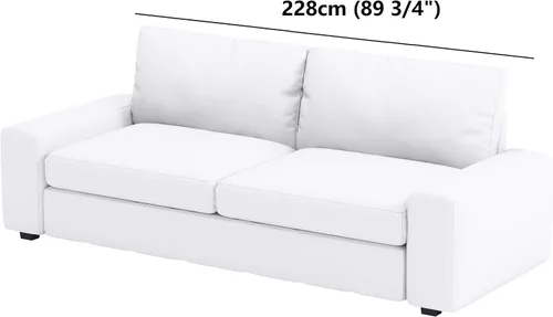 Miniatura 5 de La funda de repuesto de algodón pesado KIVIK de tres asientos (no sofá biplaza) es compatible con la funda de sofá de 3 plazas IKEA Kivik solamente.