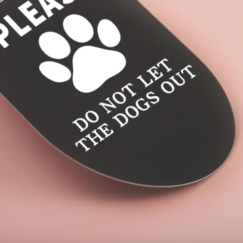 Miniatura 7 de CENWA 2 letreros divertidos para colgar en la puerta con texto en inglés «Please Don' t Let The Cats/Dogs Out», «Please Do Not Disturb», decoración