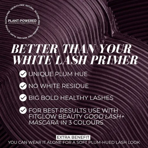 Miniatura 4 de Fitglow Beauty Plum - Imprimación de pestañas Imprimación vegana para pestañas voluminizadora y acondicionadora Mezcla única de tono morado sin