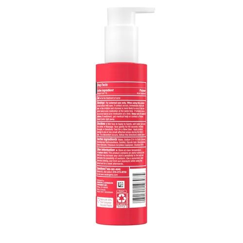Miniatura 7 de Neutrogena Stubborn Texture Limpiador facial diario para acné, lavado facial de ácido salicílico + ácidos glicólicos y polihidroxi, sin fragancia
