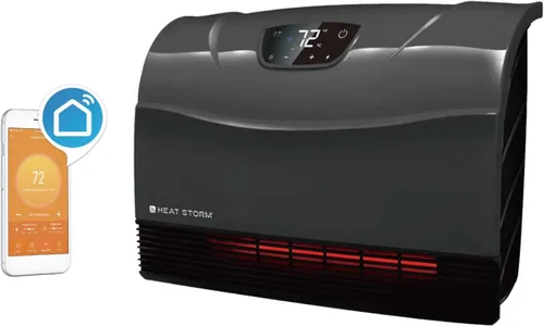 Miniatura 16 de Calentador de Espacio Infrarrojo Heat Storm Phoenix con Patas Desmontables, Control Remoto, Eficiente Energéticamente-750-1500 Vatios, Blanco
