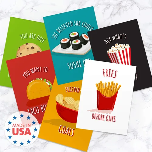 Miniatura 7 de Canopy Street Bestie Food - Tarjetas de notas / 4 5/8 pulgadas x 6 1/4 pulgadas / 12 tarjetas de felicitación ilustradas de Thinking Of