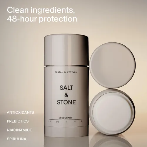 Miniatura 2 de SALT & STONE Desodorante sin aluminio Protección extra fuerte de 48 horas para mujeres y hombres Fabricado con extractos de algas marinas