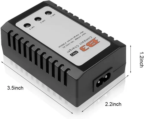 Miniatura 7 de Lipo Cargador de batería (B3 PRO) 2S-3S Cargador de equilibrio remoto AC 7.4-11.1V 10W Cargador compacto de polímero de litio RC Car Compatible
