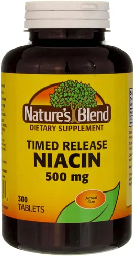 Miniatura 2 de Nature's Blend Niacina Liberación Temporizada 500 mg 500 mg 300 Tabletas