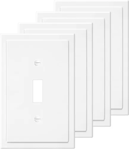 Miniatura 15 de Placa de Pared Decorativa de Borde Moderno de 1-Gang para Cubierta de Interruptor y Tomacorriente, Placa Frontal Eléctrica Dúplex Individual