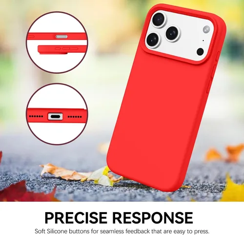 Miniatura 39 de GUAGUA Funda compatible con iPhone 17 Pro Max de 6.9 pulgadas, silicona líquida, goma de gel suave, delgada, forro de microfibra delgada