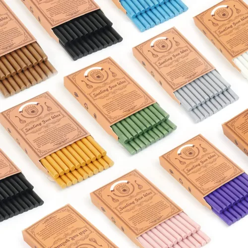 Miniatura 4 de 20 barras de sellado de cera de color morado perlado, solo aptas para pistola de pegamento de 0.28 pulgadas, ideal para sello de cera, invitaciones