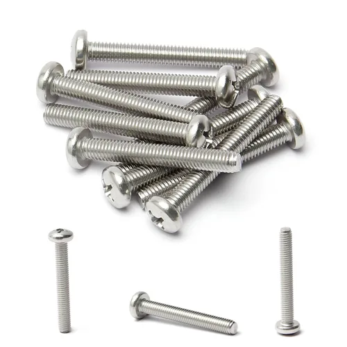 Miniatura 10 de MroMax 5 tornillos de máquina Phillips de cabeza plana M8 x 0.984 in, acero inoxidable 304 18-8, rosca completa, tornillos de cabeza cruzada gris