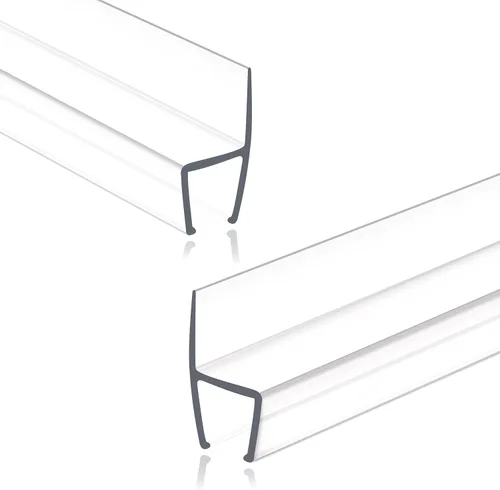 Tira de sellado para puerta de ducha sin marco, paquete de 2 unidades x 78 pulgadas de alto para puerta de ducha de vidrio de 3/8 pulgadas de Tipo H