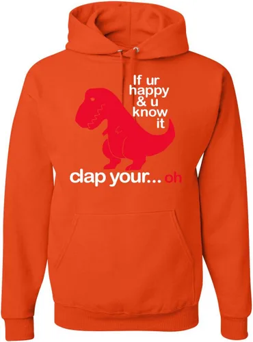 Miniatura 23 de Wild Bobby Sudadera con capucha unisex con estampado "If You're Happy and You Know it" de Dinausor
