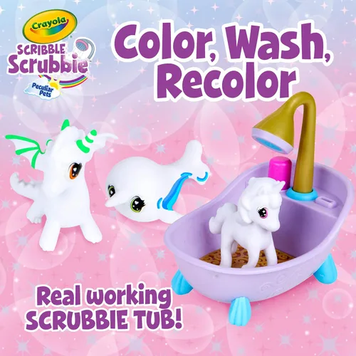 Miniatura 4 de Crayola Scribble Scrubbie Mascotas Peculiares, Juego de Juguetes Lavables para Mascotas y Artesanías DIY para Niños, Regalos para Niñas y Niños