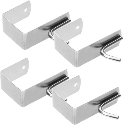Housoutil Organizador moderno de montaje en tapa de olla para cocina pequeña, gancho de metal, 2 piezas, superficie lisa