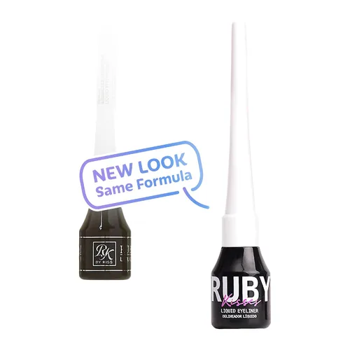 Miniatura 2 de Ruby Kisses Delineador de ojos líquido clásico, maquillaje de ojos de larga duración a prueba de manchas con aplicador de punta de fieltro