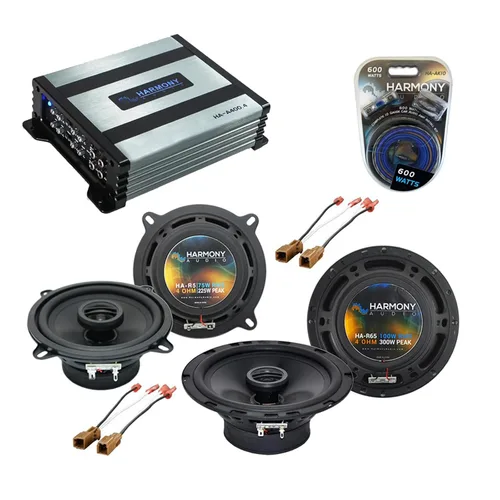 Harmony Audio HA-R5 Compatible con Hardbody Truck 95-97 5.25" Altavoces de repuesto de 225 W, altavoces HA-R65 de 6.5 pulgadas de 300 W, HA-A400.4