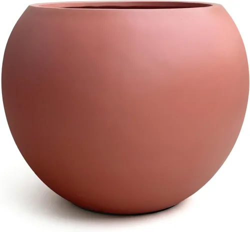 Miniatura 28 de DTY Fiberstone - Maceta tipo globo para interiores y exteriores, maceta esférica ligera para olivo, Monstera y palma, piedra de fibra de vidrio