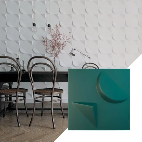 Miniatura 14 de Ekena Millwork WP12X12APWH 11 7/8 pulgadas de ancho x 11 7/8 pulgadas de alto Apollo EnduraWall Decorativo 3D Panel de pared cubre 0.98 pies