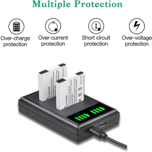 Miniatura 5 de Tectra Paquete de 2 baterías NB-11L NB-11LH + cargador dual LED para Canon PowerShot ELPH 110 HS, ELPH 130 HS, Elph 360 Elph 350 Elph 340 Elph 190