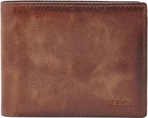 Miniatura 21 de Fossil Derrick - Cartera plegable de piel con bloqueo RFID y ventana de identificación abatible para hombre