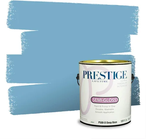 Miniatura 1376 de Pintura Exterior + imprimación PRESTIGE, todo-en-uno, 1 galón, acabado mate, color comparable al Valspar* Royal Gray* VS151-Gris real
