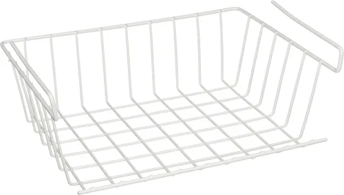 YBM HOME - Cesta de almacenamiento debajo del estante, 12 pulgadas, color blanco #1184