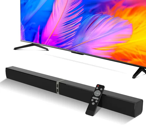 MZEIBO Barra de sonido para Smart TV, barra de sonido Bluetooth de 80 W, altavoz de TV desmontable 2 en 1 con Bluetooth 5.0/ARC/óptico/AUX, sistema