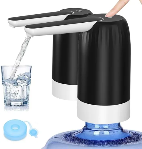Myvision Paquete de 2 dispensadores de agua eléctricos portátiles de 5 galones, bomba de botella de agua de carga micro USB, dispensador de agua de