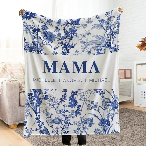 Miniatura 8 de Manta para mamá de hija o hijo, regalo de cumpleaños personalizado con árbol del amor, Navidad, día de la madre, manta suave y acogedora para mamá