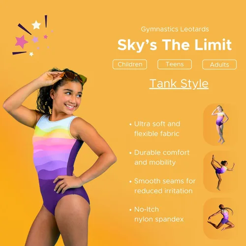 Miniatura 18 de Destira Premium Closed Back Gymnastics Leotards for Girls - Snug Performance Fit (Size Up for Comfort), GIRLS/CHILD Sizes