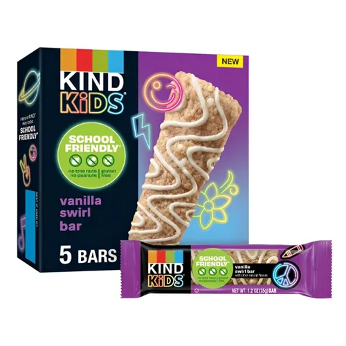 Miniatura 14 de KIND Barras de granola para niños, magdalenas de arándanos, sin gluten, bajas en sodio, bocadillos sin maní y nueces de árbol, 0.18 onzas