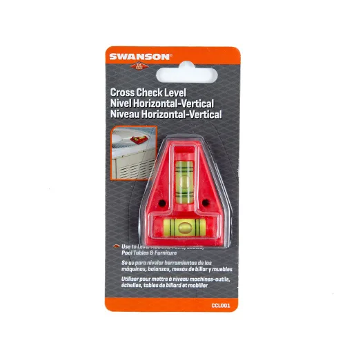 Miniatura 3 de Swanson Tool Company CCL001 Nivel de Verificación Cruzada se monta con Tornillos o Adhesivo (No Incluidos), y Muestra Nivelación de Adelante hacia
