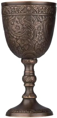 Miniatura 6 de BONA FIDE - Vaso de latón puro de calibre pesado, copa de cáliz de latón puro, copas de champán de alta calidad, vaso para beber vino, vasos