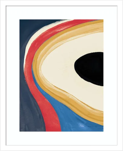 Miniatura 8 de Amanti Art Framed Wall Art Print 21x17 In the Groove II Retro by Danhui Nai, Abstract Wall Art, Modern Contemporary Decor, Small Poster Painting