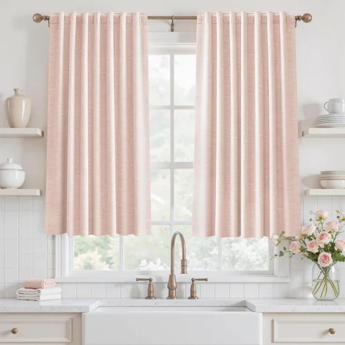 Miniatura 46 de Cortinas opacas de 54 pulgadas de largo para dormitorio, sala de estar, cortinas beige con aislamiento térmico, oscurecimiento de la habitación