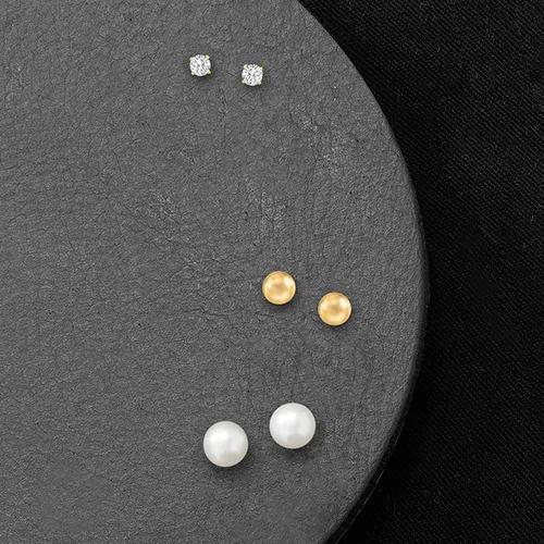 Miniatura 3 de RS Pure by Ross-Simons Aretes de diamantes de 0,10 qt. t. en oro de 14 kt, Diamante, Diamante
