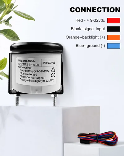 Miniatura 5 de ANODZU Medidor de combustible de 0 a 90 ohmios, esfera de 2.047 in, retroiluminación LED, impermeable, universal, para automóvil, barco, marino