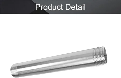 Miniatura 4 de MroMax 1 unids G1 304 accesorios de tubería de acero inoxidable G1 X G1 rosca macho tubería redonda 7.874 in de longitud recto pezón fundido tubo